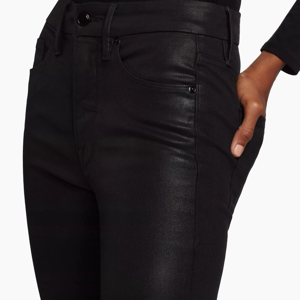 Good American Black Coated Demin Jeans ( Never Been Worn)